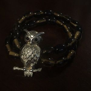 Gold and tortoiseshell Owl bracelet
